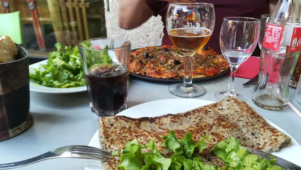 Une Crêpe Au Champignon